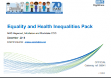 Equality and Health Inequalities Pack: NHS Heywood, Middleton and Rochdale CCG